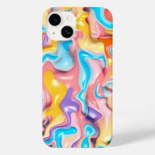 Pastel Plastic Fluid Abstract Case-Mate iPhone 14 Case