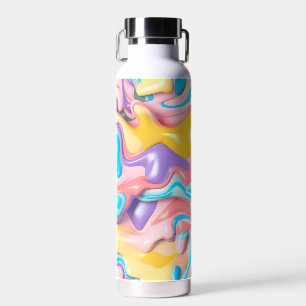 Pastel Plastic Fluid Abstract Water Bottle