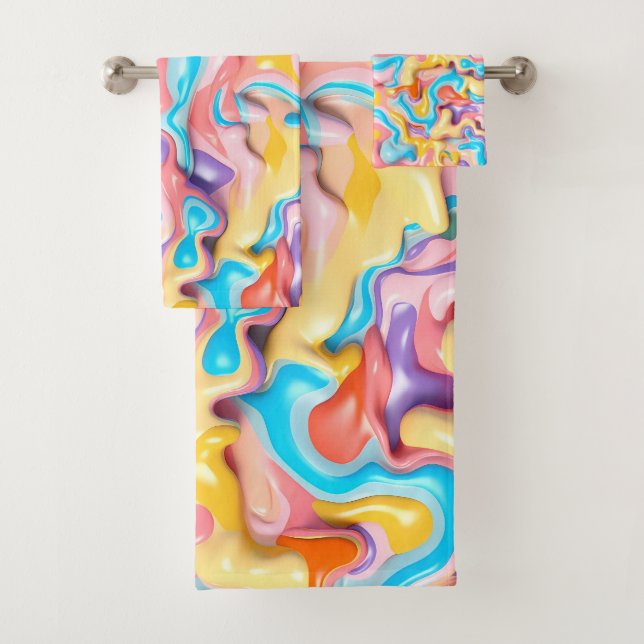 Pastel Plastic Fluid Abstrait (En situation)