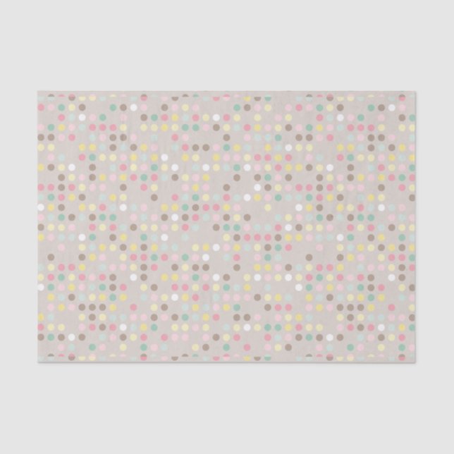 Pastel Polka Dot Baby Shower Tissue Paper (Front)