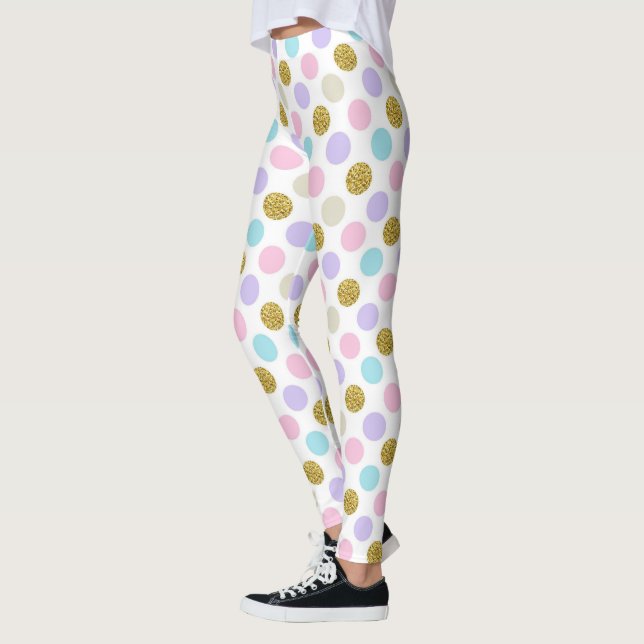 Pastel Polka Dot Leggings (Left)