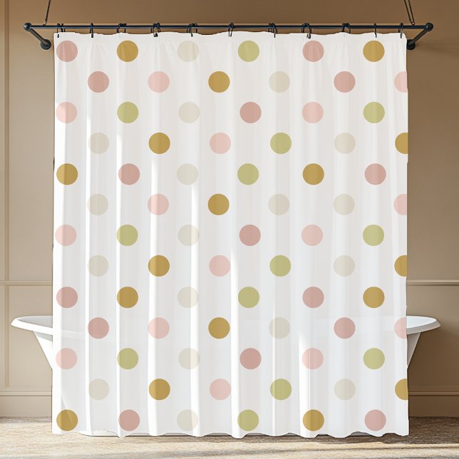 Pastel Polka Dot Pattern (Pastel Polka Dot Pattern Shower Curtain)