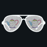 Pastel Polka Dot Teapot Tea Party Bridal Shower Aviator Sunglasses<br><div class="desc">Great as a party favour or goody bag gift! Party shades sunglasses feature an original marker illustration of a pastel polka dot teapot.

This illustration is also available on other products. Don't see what you're looking for? Need help with customization? Contact Rebecca to have something designed just for you.</div>