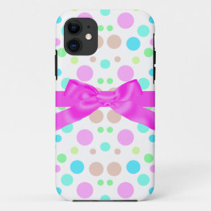 PASTEL POLKA DOT WITH BOW PHONE CASE