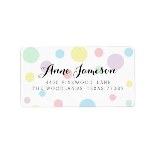 Pastel Polka Dots Address Labels
