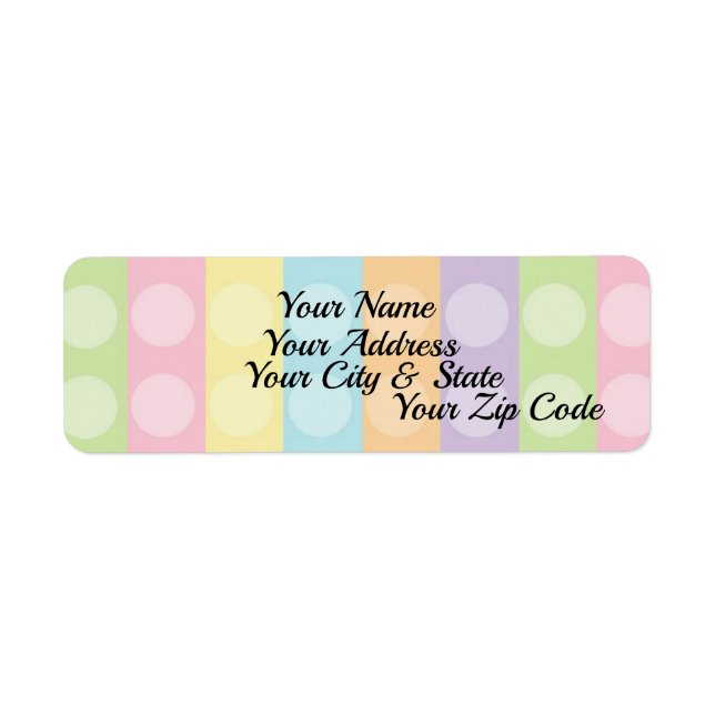 Pastel Polka Dots Return Label (Front)