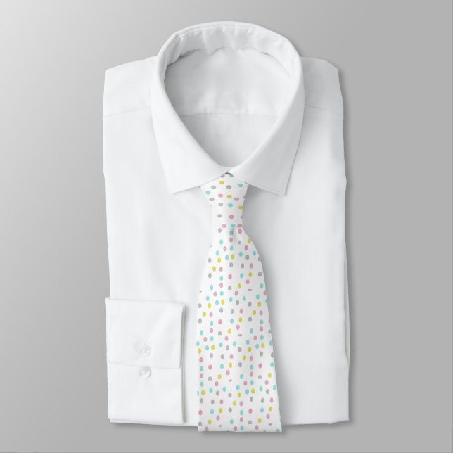 Pastel Polka Dots Tie (Tied)