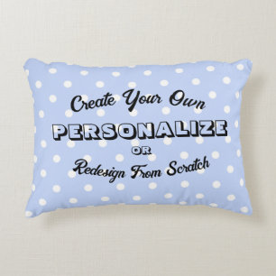 Pastel Polkadots Pattern - Periwinkle Accent Pillow