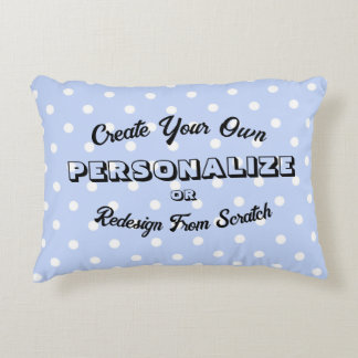 Pastel Polkadots Pattern - Periwinkle  Accent Pillow