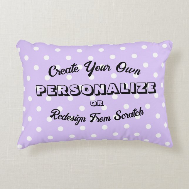 Pastel Polkadots Pattern - Purple  Accent Pillow (Front)
