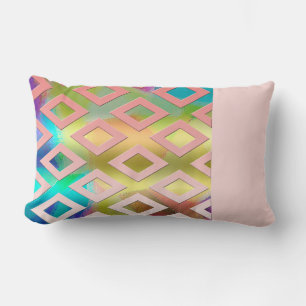 Pastel Pop: Geometric Colour Block Lumbar Pillow
