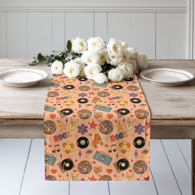 Pastel Pop Runner Retro Groovy Dining Decor (Pastel Pop Runner Retro Groovy Dining Decor)