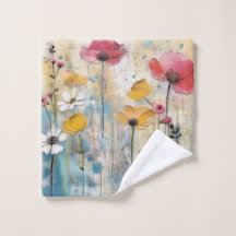 Pastel Poppies Impasto Oil Painting