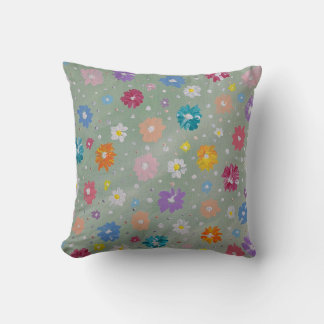 Pastel Posie Throw Pillow