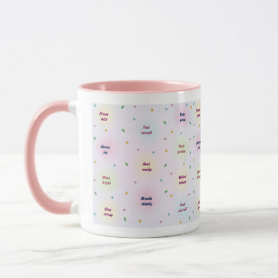 Pastel Positive Affirmations Pattern Mug