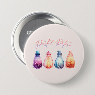 Pastel Potion – Cute and Elegant Witch Potion 3 Inch Round Button