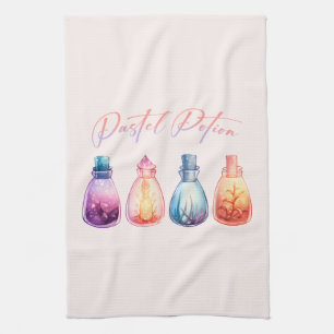 Pastel Potion – Cute and Elegant Witch Potion Kitchen Towel