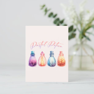 Pastel Potion – Cute and Elegant Witch Potion Postcard
