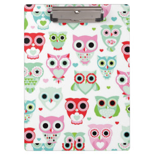 pastel powder colour owl background clipboard