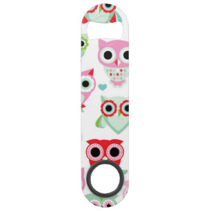 pastel powder colour owl background speed bottle opener