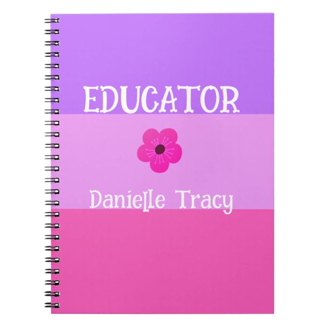 Pastel Pretty Spring Colours Custom  Notebook (Front)