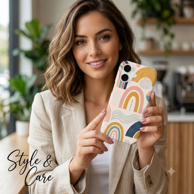 Pastel Prism Arc Abstract Surface Pattern (Pastel Prism Arc Abstract Surface Pattern iPhone 17 Case)