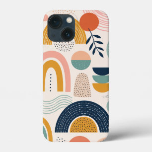 Pastel Prism Arc Abstract Surface Pattern iPhone 13 Mini Case