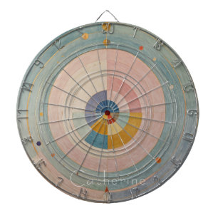 Pastel Prism: Rainbow Color Wheels Dartboard