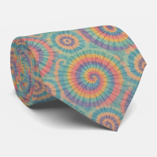 Pastel Psychedelic Tie-Dye Pattern Tie