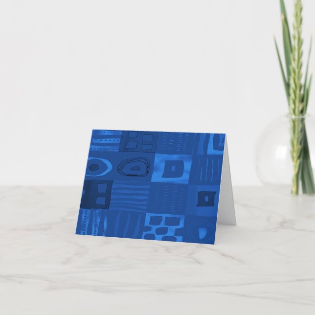 Pastel Pulse: Afrocentric Geometric  Note Card (Front)