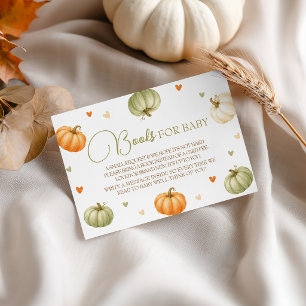 Pastel Pumpkin Books for Baby Enclosure Card