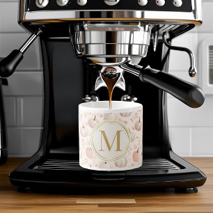 Pastel Pumpkin Monogram – Personalized Initial Espresso Cup