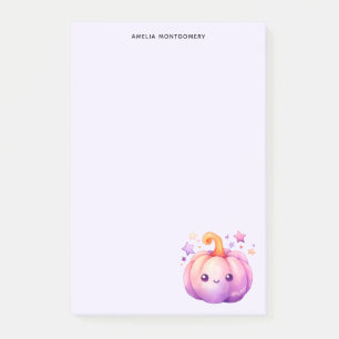 Pastel Pumpkin with Stars Cute Dreamy Vibe Post-it Notes