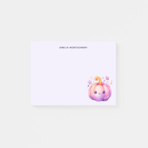 Pastel Pumpkin with Stars Cute Dreamy Vibe Post-it Notes