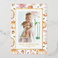 Pastel Pumpkins and Apples Thanksgiving Photo