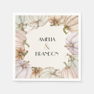 Pastel Pumpkins Bridal Shower Napkin