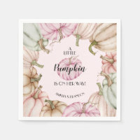 Pastel Pumpkins Pink Girl Baby Shower