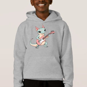 Pastel Punk Rock Axolotl Guitar Player Soft Grunge