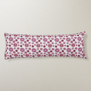 Pastel Purple Abstract Flower pattern Body Pillow