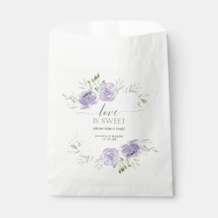 Pastel Purple Baby Shower Favour Bag Love is Sweet