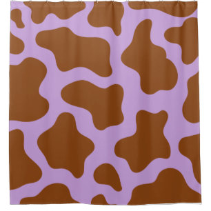 pastel purple brown cow print