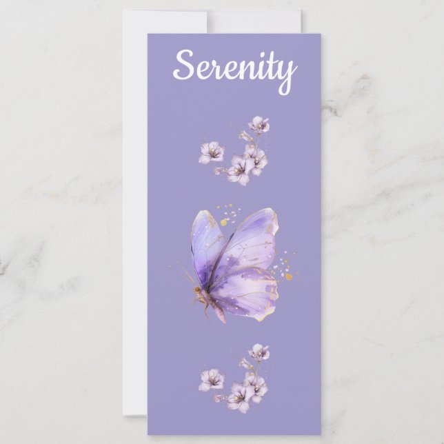 Pastel Purple Butterfly Bookmark (Front)