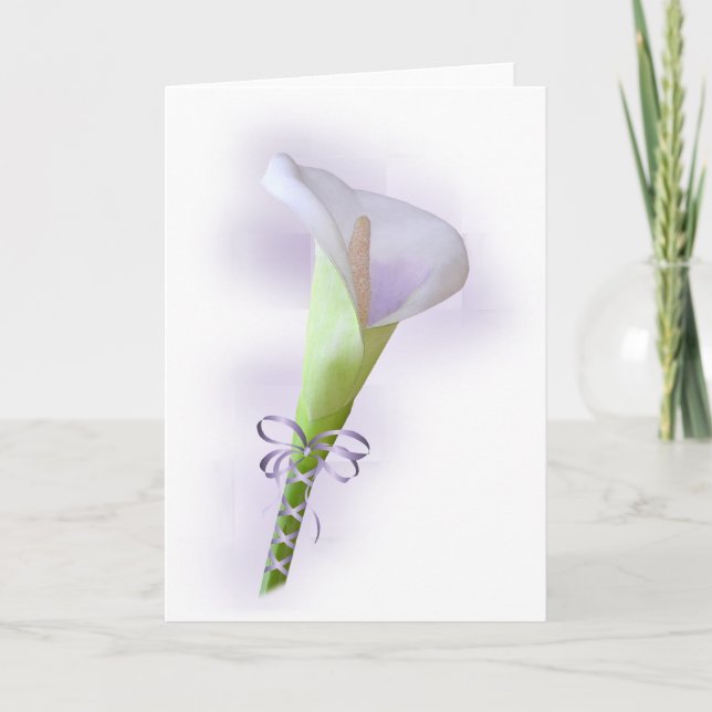 Pastel Purple Calla Lily Card (Front)
