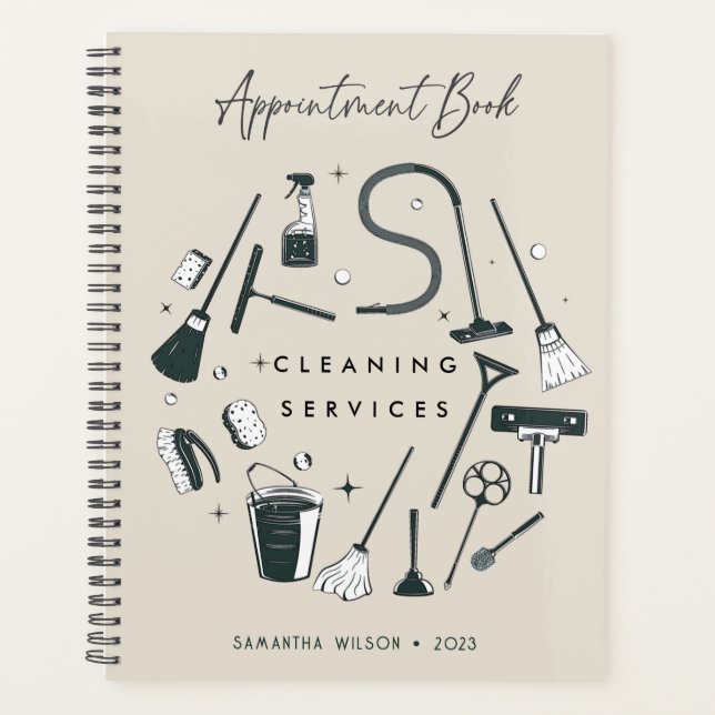 Pastel Purple Cleaning Services  Appointment  Planner (Front)