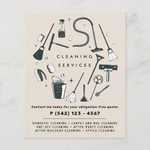 Pastel Purple Cleaning Services Flyer