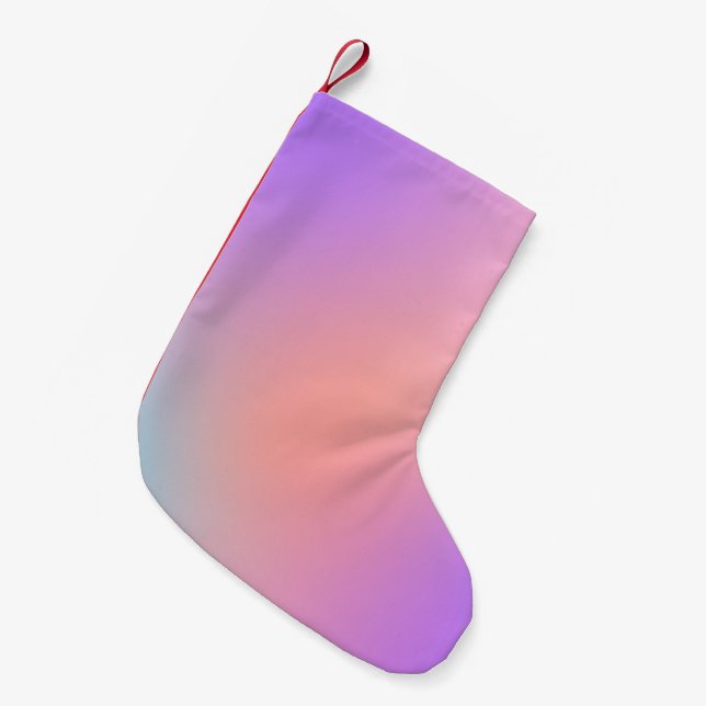 Pastel Purple Colours Abstract Blur Gradient Ombre Small Christmas Stocking (Front (Hanging))