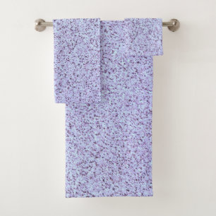 Pastel Purple Concrete Texture Bath Towel Set