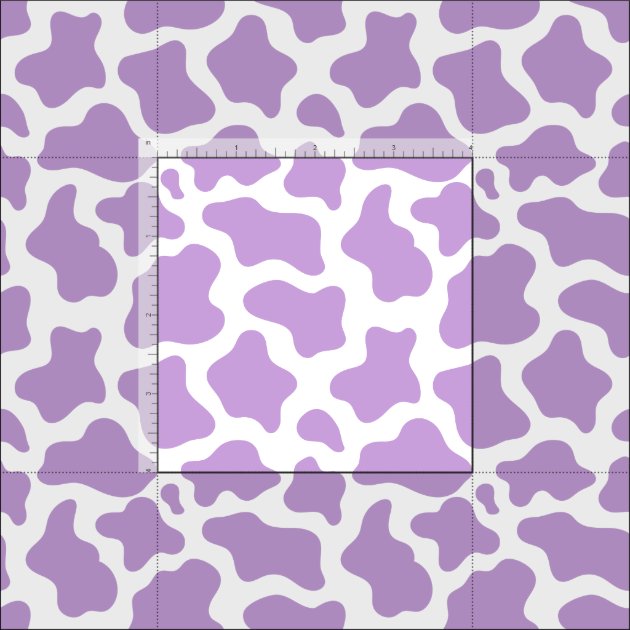 pastel purple cow print kawaii fabric | Zazzle