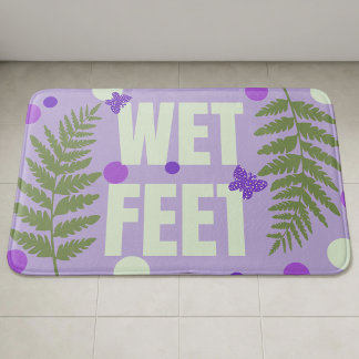 Pastel Purple Cute Nature Bath Mat