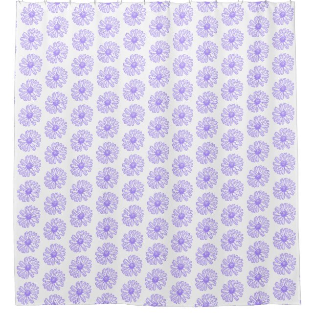 Pastel Purple Daisy Flower Print, Hippie Floral (Front)